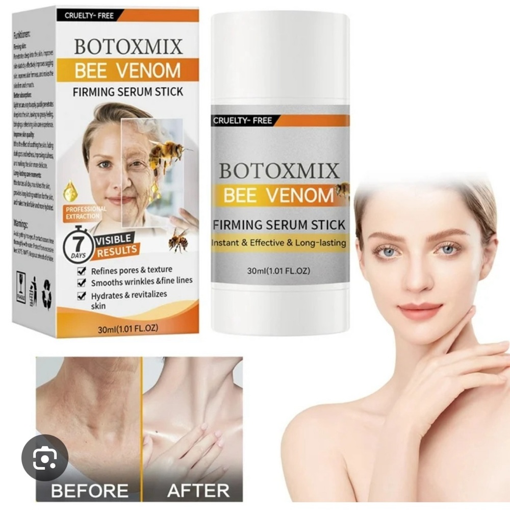 Bee Venom Firming Collagen Peptides Serum Anti-Aging Stick - White